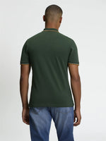 Lade das Bild in den Galerie-Viewer, BEN SHERMAN Short Sleeve Signature Pique Polo in Bottle Green