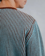 Lade das Bild in den Galerie-Viewer, BRAVA BICOLOR WOLLPULLOVER BLAU