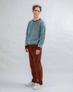 Lade das Bild in den Galerie-Viewer, BRAVA BICOLOR WOLLPULLOVER BLAU