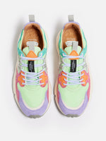 Lade das Bild in den Galerie-Viewer, FLOWER MOUNTAIN Yamano 3 Woman Suede/Knitted Mesh, fuchsia violet- green