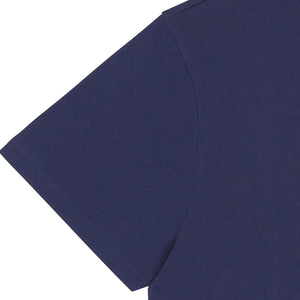 BASK IN THE SUN SMOCKING PIPE T-SHIRT - NAVY