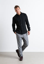 Lade das Bild in den Galerie-Viewer, CLEAN FORMAL STRETCH SHIRT - black