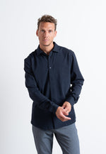 Lade das Bild in den Galerie-Viewer, CLEAN FORMAL STRETCH SHIRT - navy