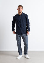 Lade das Bild in den Galerie-Viewer, CLEAN FORMAL STRETCH SHIRT - navy