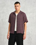 Lade das Bild in den Galerie-Viewer, WAX DIDCOT SS SHIRT MINI DOUBLE GRID NAVY