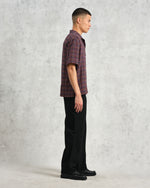 Lade das Bild in den Galerie-Viewer, WAX DIDCOT SS SHIRT MINI DOUBLE GRID NAVY