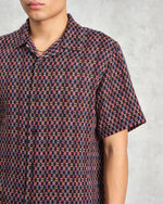 Lade das Bild in den Galerie-Viewer, WAX DIDCOT SS SHIRT MINI DOUBLE GRID NAVY