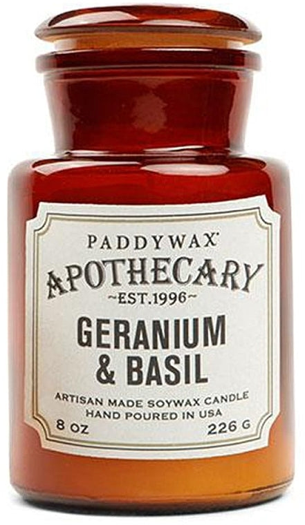 Apothecary Geranium and Basil Candle from Paddywax