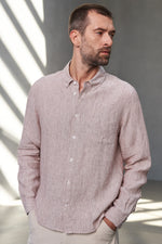 Lade das Bild in den Galerie-Viewer, ABOUT COMPANIONS KEN pure linen striped rust