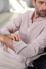 Lade das Bild in den Galerie-Viewer, ABOUT COMPANIONS KEN pure linen striped rust