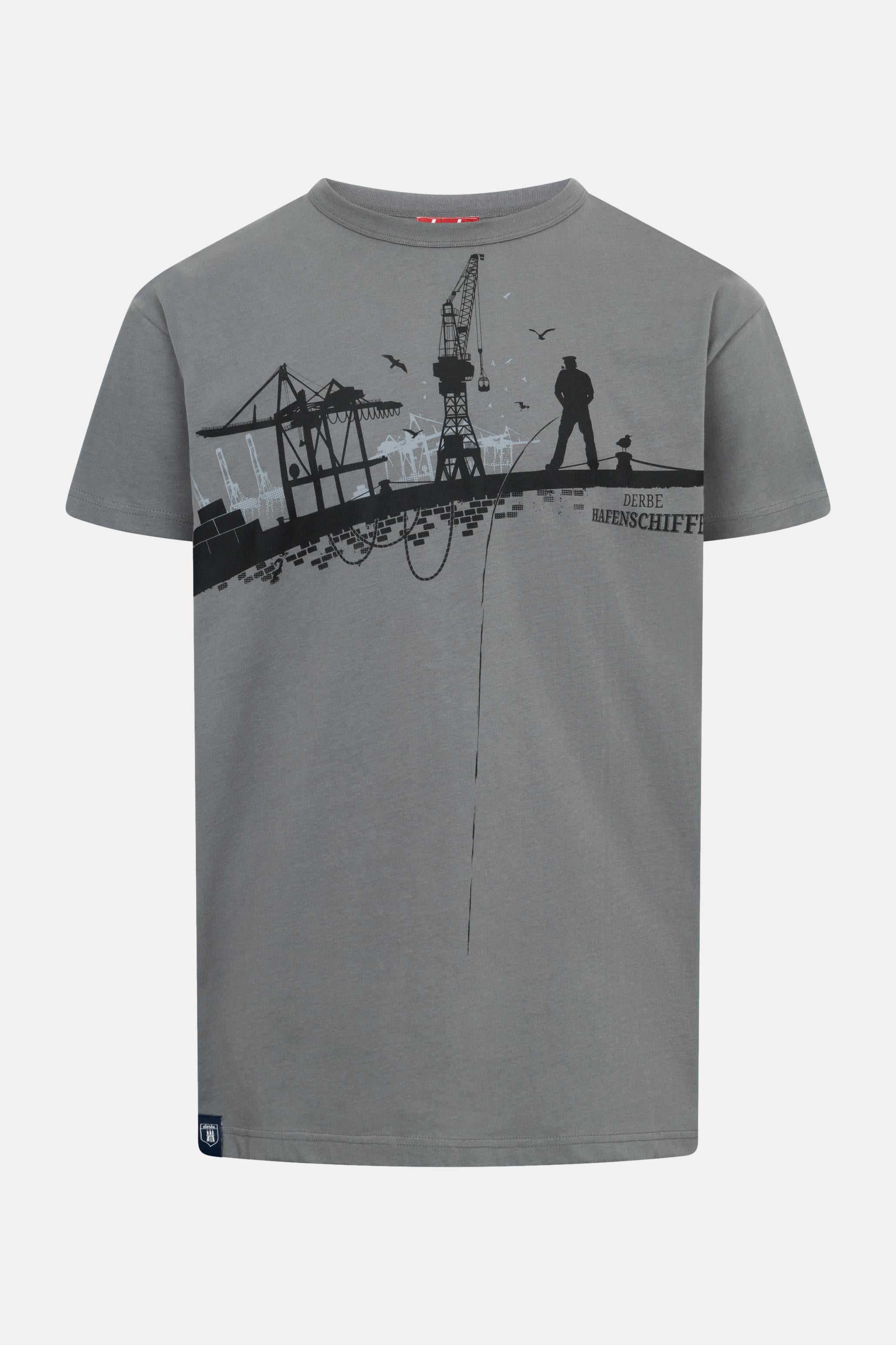 DERBE Hafenschiffer Herren T-Shirt, lava smoke