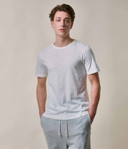 Merz b. Schwanen men’s,  good Basic unisex T-Shirt, Pima Bio-Baumwolle, 165g relaxed Fit, white