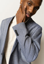 Lade das Bild in den Galerie-Viewer, CLEAN CUT COPENHAGEN ROMAN LINEN BLAZER - NAVY MELANGE