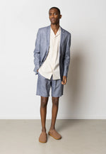 Lade das Bild in den Galerie-Viewer, CLEAN CUT COPENHAGEN ROMAN LINEN BLAZER - NAVY MELANGE
