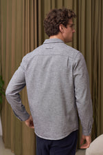 Lade das Bild in den Galerie-Viewer, ABOUT COMPANIONS SIMON shirt eco smoky navy flannel