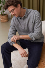 Lade das Bild in den Galerie-Viewer, ABOUT COMPANIONS SIMON shirt eco smoky navy flannel