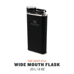 Lade das Bild in den Galerie-Viewer, STANLEY CLASSIC EASY FILL WIDE MOUTH FLASK | 8OZ | 0,23L  Matte Black Pebble
