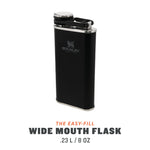 Lade das Bild in den Galerie-Viewer, STANLEY CLASSIC EASY FILL WIDE MOUTH FLASK | 8OZ | 0,23L Matte Black Pebble