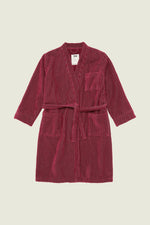 Lade das Bild in den Galerie-Viewer, OAS BOTANICO STRIPED VELOUR-BADEMANTEL