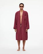 Lade das Bild in den Galerie-Viewer, OAS BOTANICO STRIPED VELOUR-BADEMANTEL