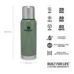 Lade das Bild in den Galerie-Viewer, STANLEY ADVENTURE CLASSIC VAKUUM-FLASCHE - 0,73L - Hammertone Green