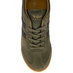 Lade das Bild in den Galerie-Viewer, Gola Classics Men's Harrier Suede Trainers Khaki/Black/Sun