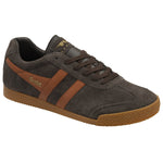 Lade das Bild in den Galerie-Viewer, GOLA MEN'S HARRIER SUEDE TRAINERS, dark brown / moody orange