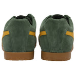 Lade das Bild in den Galerie-Viewer, GOLA MEN'S HARRIER SUEDE TRAINERS, Evergreen/Sun