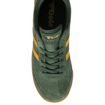 Lade das Bild in den Galerie-Viewer, GOLA MEN'S HARRIER SUEDE TRAINERS, Evergreen/Sun