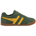 Lade das Bild in den Galerie-Viewer, GOLA MEN'S HARRIER SUEDE TRAINERS, Evergreen/Sun