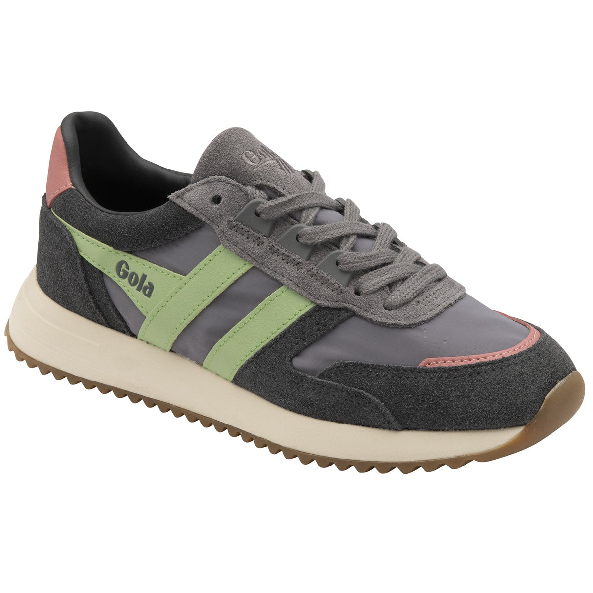 Gola Classics Women's Chicago Trainers Ash/Patina Green/Coral