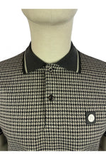 Lade das Bild in den Galerie-Viewer, TROJAN Houndstooth Panel Polo TR8816, charcoal
