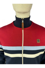 Lade das Bild in den Galerie-Viewer, TROJAN Panel Stripe Track Top navy