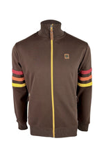 Lade das Bild in den Galerie-Viewer, TROJAN Stripe Sleeve Track Top brown