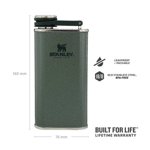 STANLEY CLASSIC EASY FILL WIDE MOUTH FLASK | 8OZ | 0,23L - Hammertone Green