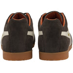 Lade das Bild in den Galerie-Viewer, MEN'S HARRIER SUEDE TRAINERS, dk brown/ off white/ m.orange