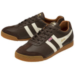 Lade das Bild in den Galerie-Viewer, GOLA HARRIER ELITE TRAINERS Men - Made in England - Dark Brown/Off White