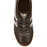 Lade das Bild in den Galerie-Viewer, GOLA HARRIER ELITE TRAINERS Men - Made in England - Dark Brown/Off White