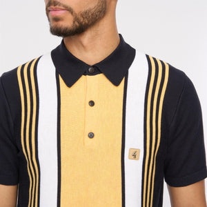 GABICCI VINTAGE Searle Knitted Polo Shirt - Navy