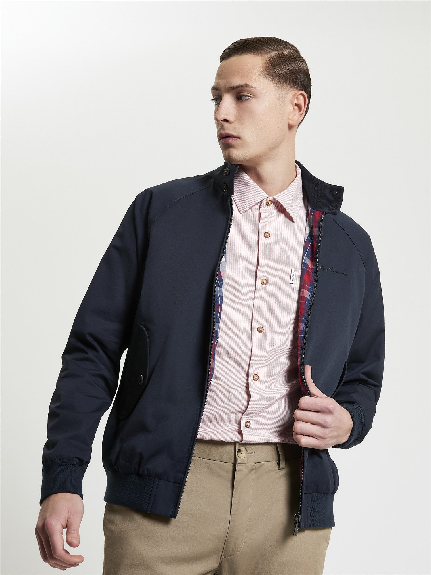 Ben Sherman Signature Harrington Jacket - navy