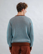 Lade das Bild in den Galerie-Viewer, BRAVA BICOLOR WOLLPULLOVER BLAU
