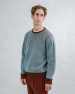 Lade das Bild in den Galerie-Viewer, BRAVA BICOLOR WOLLPULLOVER BLAU
