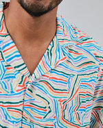 Lade das Bild in den Galerie-Viewer, BRAVA MESSY STRIPES ALOHA SHIRT MULTICOLOR

