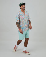 Lade das Bild in den Galerie-Viewer, BRAVA MESSY STRIPES ALOHA SHIRT MULTICOLOR
