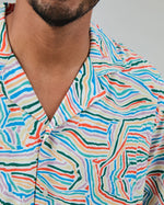 Lade das Bild in den Galerie-Viewer, BRAVA MESSY STRIPES ALOHA SHIRT MULTICOLOR
