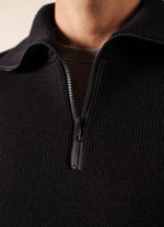 Lade das Bild in den Galerie-Viewer, SAINT JAMES Cotentin trucker-style neck jumper navy
