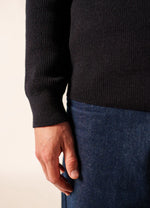Lade das Bild in den Galerie-Viewer, SAINT JAMES Cotentin trucker-style neck jumper navy
