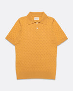 Lade das Bild in den Galerie-Viewer, JACOBS SHORT SLEEVE POLO PERFORATED LACE, HONEY GOLD
