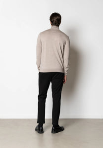 ALFREDO MERINO WOOL ROLL NECK - ECRU