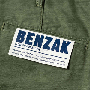 Benzak BC-03 STRAIGHT CHINO 10 oz. army green military twillO 10 oz. golden brown military twill